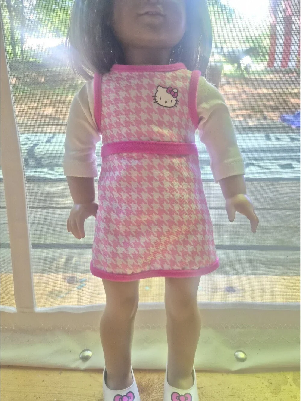 American Girl Doll Look Alike Doll With Hello Kitty Outfit - Picture 3 of 10